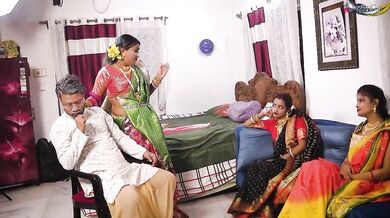 Web series suhagraat of Tharki old man fucking 3 wives