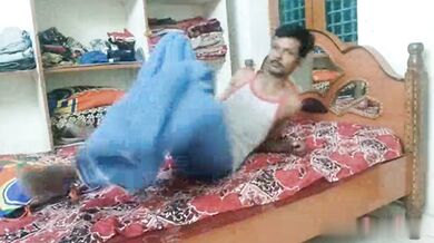 Hot MMS clip of Hot Telugu Aunty seducing & fucking hubby