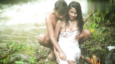 Dehati ladki ki HD sex MMS film mein khule mein chudai