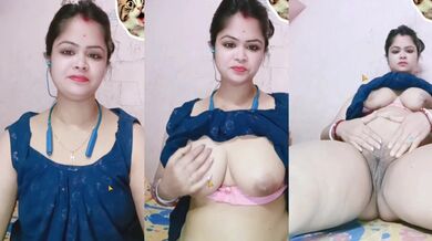 MMS XXX video of Busty Bangla Boudi’s boob & pussy show