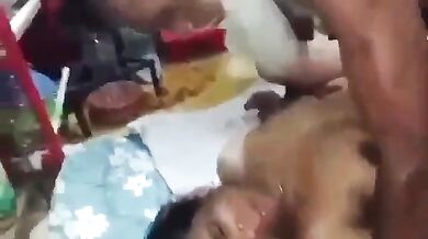 MMS sex clip of old Bangladeshi man fucking his young wife