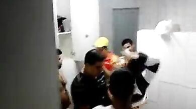 MMS XXX video- Group sex with an Indian Aunty in a toilet