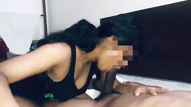 Hot MFM threesome video - Mallu chick sucking lovers’ dicks