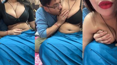 Desi Bhabhi ke Boobs dabane aur chusne ka Hindi sex reel