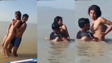 Desi Girl seduces her boyfriend in the open sea – Kinky reel