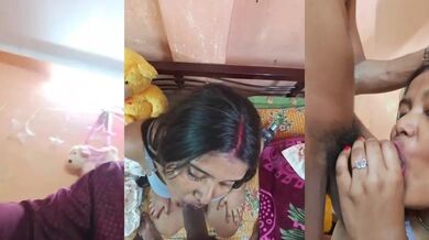 Hot XXX sex recording of a Desi Babe sucking big dick